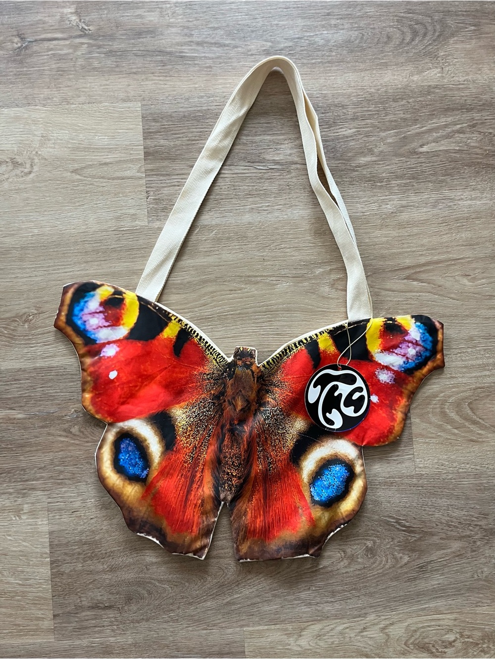 NWT RARE Tyler McGillivary Red Peacock Butterfly Tote